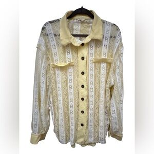 POL Your Sunshine Lace and crochet top 🌼 Oversized fit